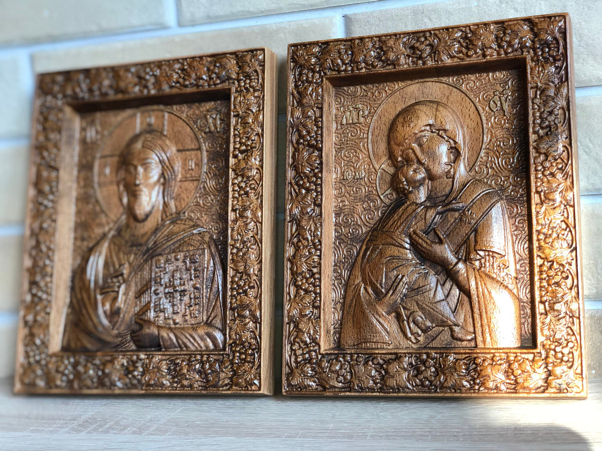 The Best Personalized Wood Wedding Couple Orthodox Icon – Religious Gift for Newlyweds with Gift Wrapping Included