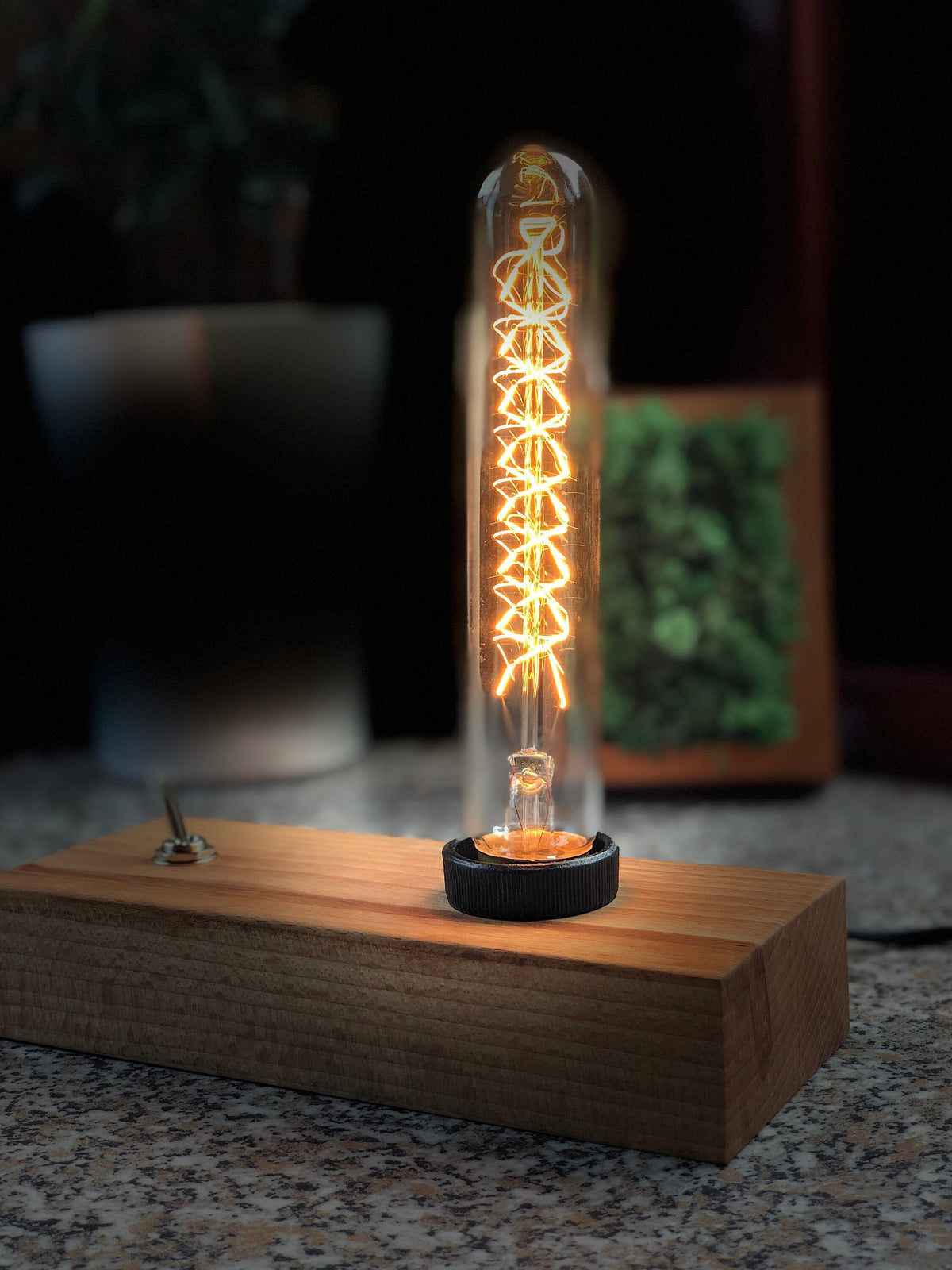 Edison lamp, wood lamp, edison wooden lamp, Desktop Lamp, dimmer lamp, dimmer edison lamp, wooden lamp, edison dimmer lamp, gift lamp, gift