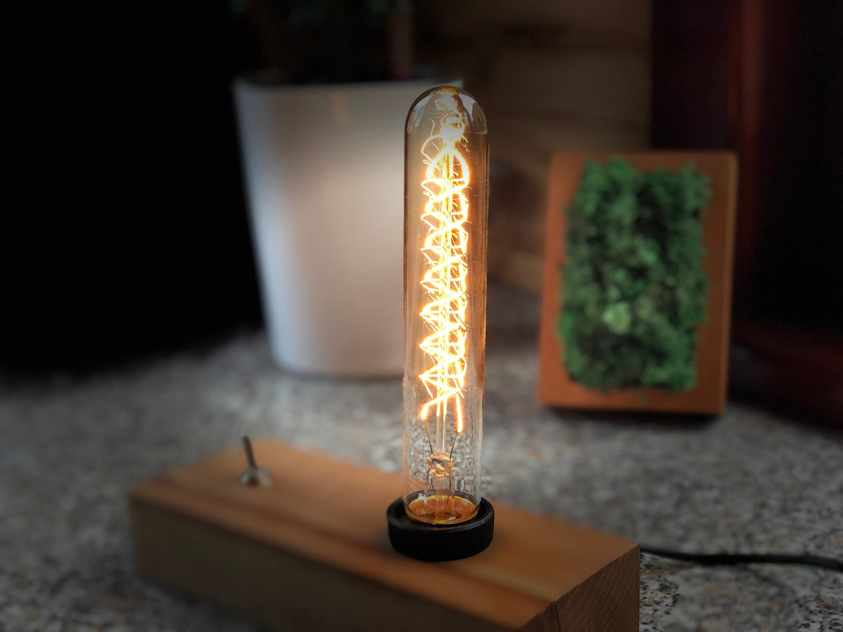 Edison lamp, wood lamp, edison wooden lamp, Desktop Lamp, dimmer lamp, dimmer edison lamp, wooden lamp, edison dimmer lamp, gift lamp, gift