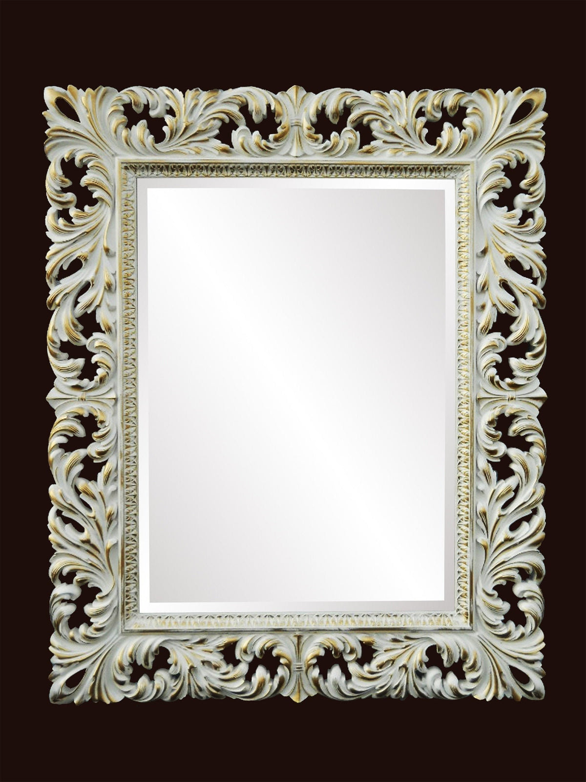 Ornate Antique White/Gold Wall Mirror, Wall mirror large, Wall mirror decor, Glass mirrors, Home mirror, Mirror Wall, Interior wood frame