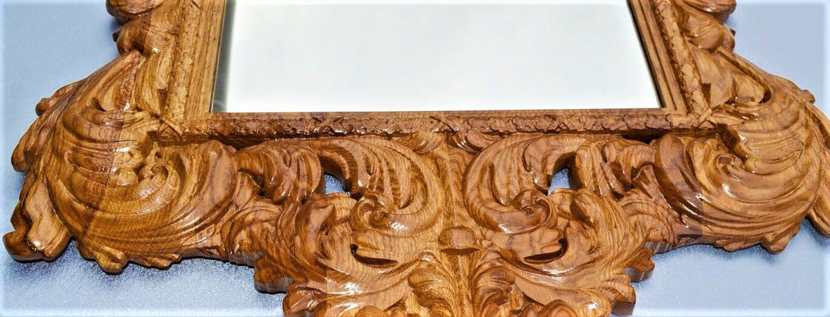 Carved wall mirror, wood Wall Mirror, Wall mirror large, Wall mirror decor, Glass mirrors, Gifts, Mirror Wall Art, Interior Gift, wood frame