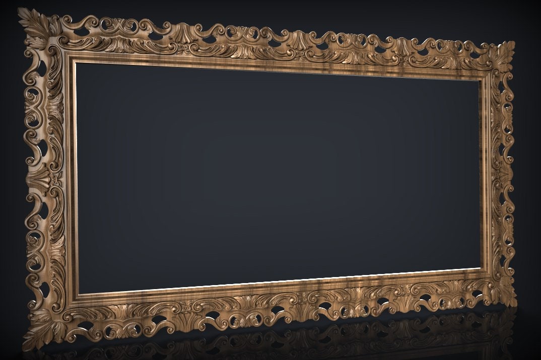 Artisanal Elegance: Unfinished Wooden Frame for Mirrors and Wall Decor - Crafted with Care and Creativity