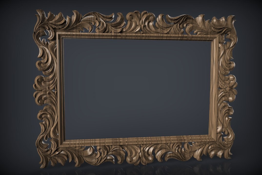 Artisan's Haven: Unfinished Beech Wood Canvas Frame for Design and Room Enrichment, Carved wall mirror frame, frame for TV, frame mirrors