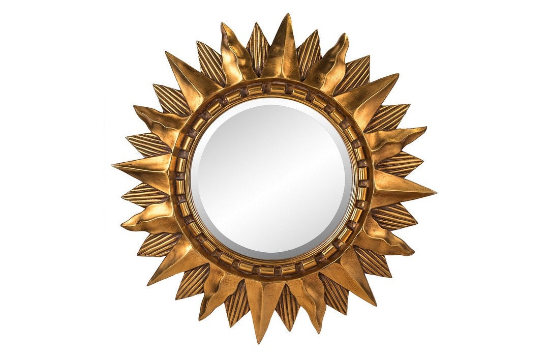 Ornate Antique Gold Wall Mirror, Wall mirror large, Wall mirror decor, Glass mirrors, Home gifts, Mirror Wall Art, Interior Gift, wood frame