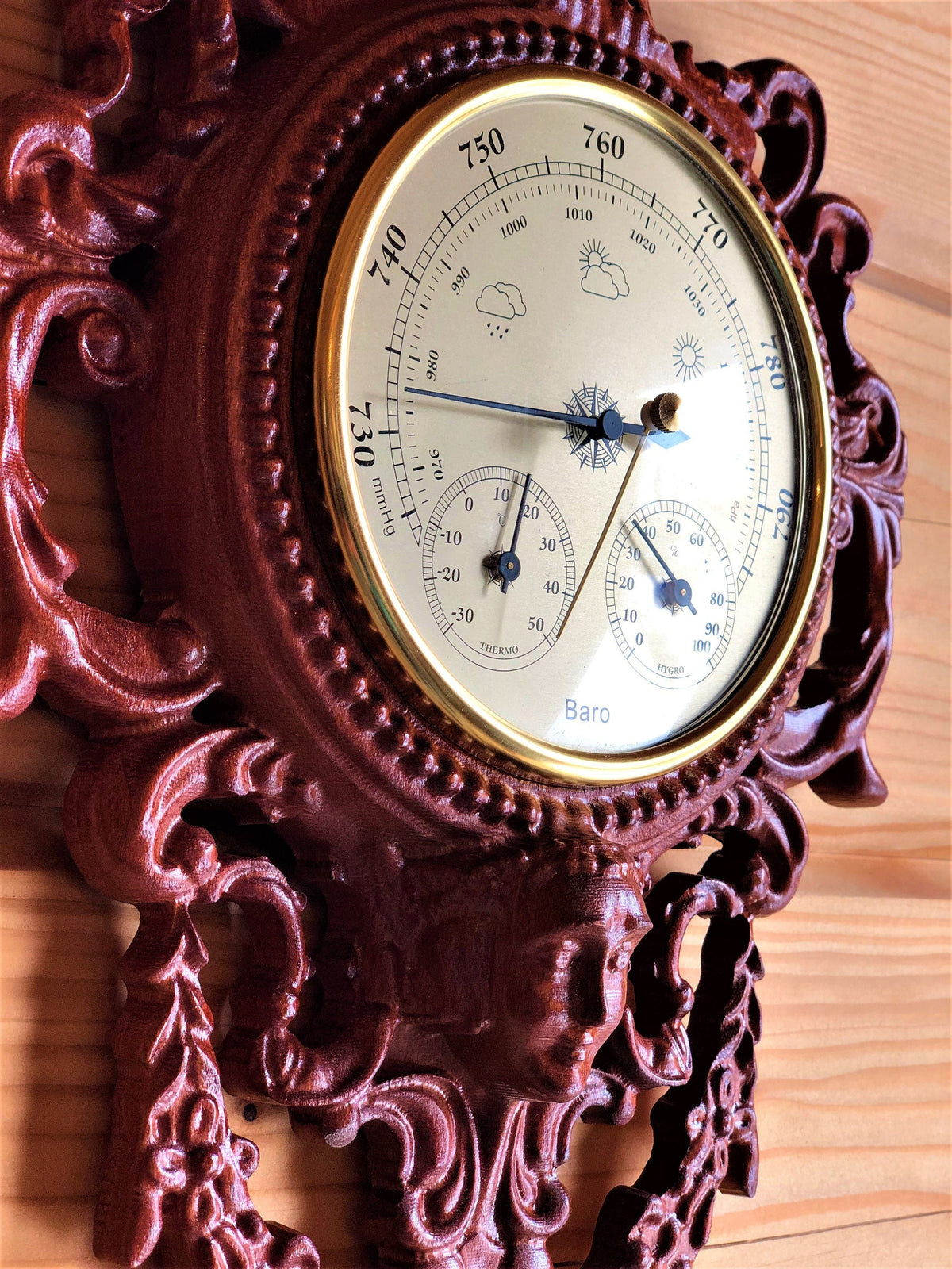 Vintage Weather Instrument Barometer - Accurate and Stylish Home Decor