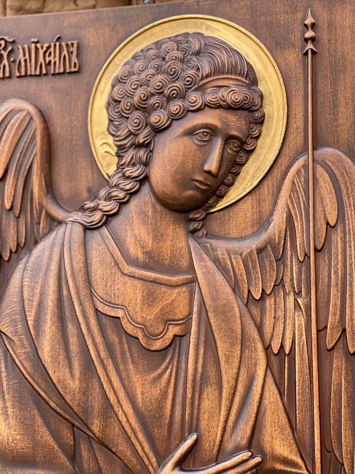 Woodcarved Angel Protector, Saint Michael's Blessing, Celestial Warrior: Saint Michael, Saint Michael's Guardian, Archangel Michael Icon