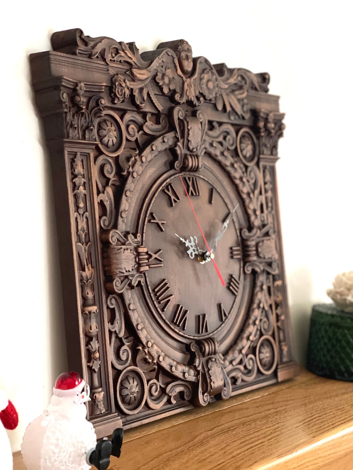 Angelic Moments Wooden Clock - Timeless Elegance for Home Decor, Gift for home, Wall Home decor, Fireplace Decor, clock for fireplace