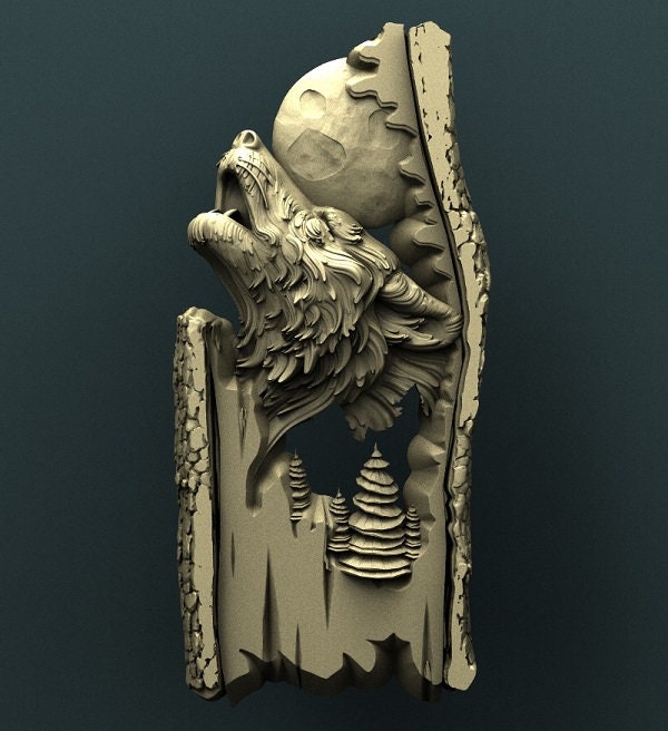 Wild Elegance: Hand-Carved Wolf Wall Hanging – A Perfect Gift for the Avid Hunter! Explore the Artistry of the Hunt in Every Detail.