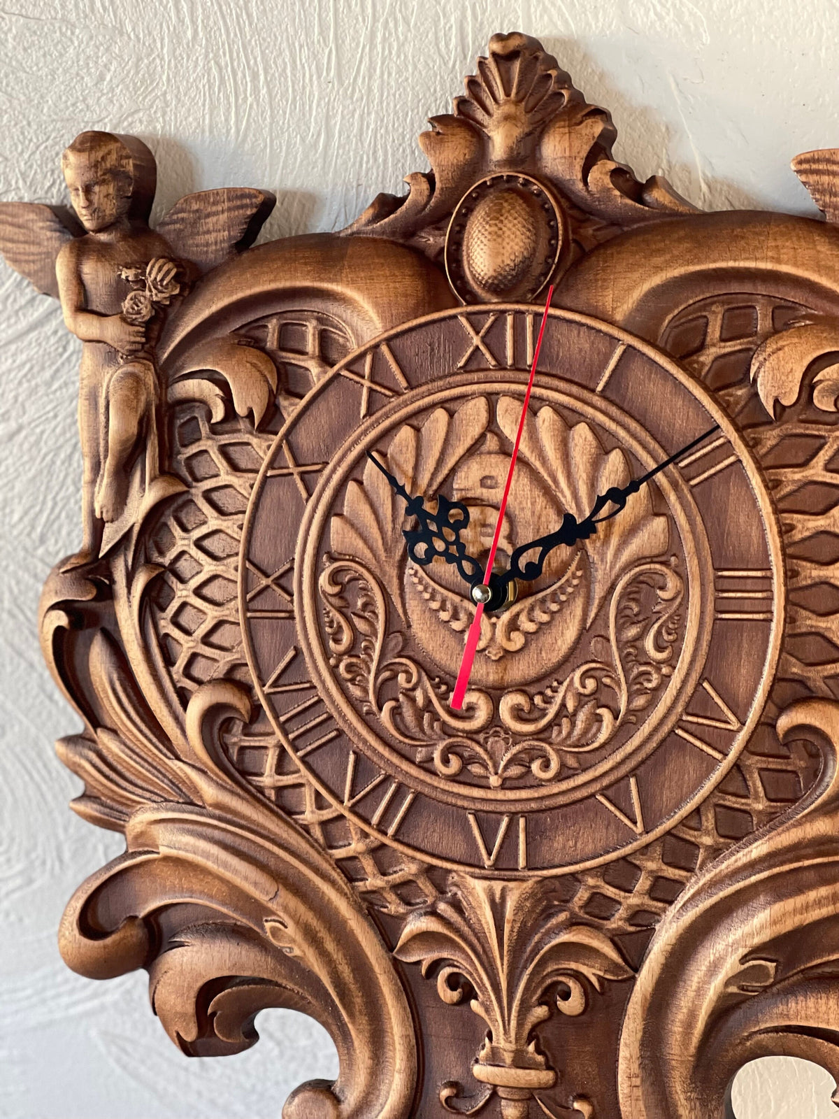 Heavenly Timekeeping: Introducing the Exquisite Wooden Angel Clock, Angel clock, Handcrafted clock, Antique clock, Unique clock, Gift clock