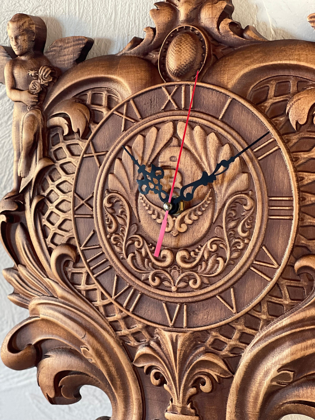 Heavenly Timekeeping: Introducing the Exquisite Wooden Angel Clock, Angel clock, Handcrafted clock, Antique clock, Unique clock, Gift clock