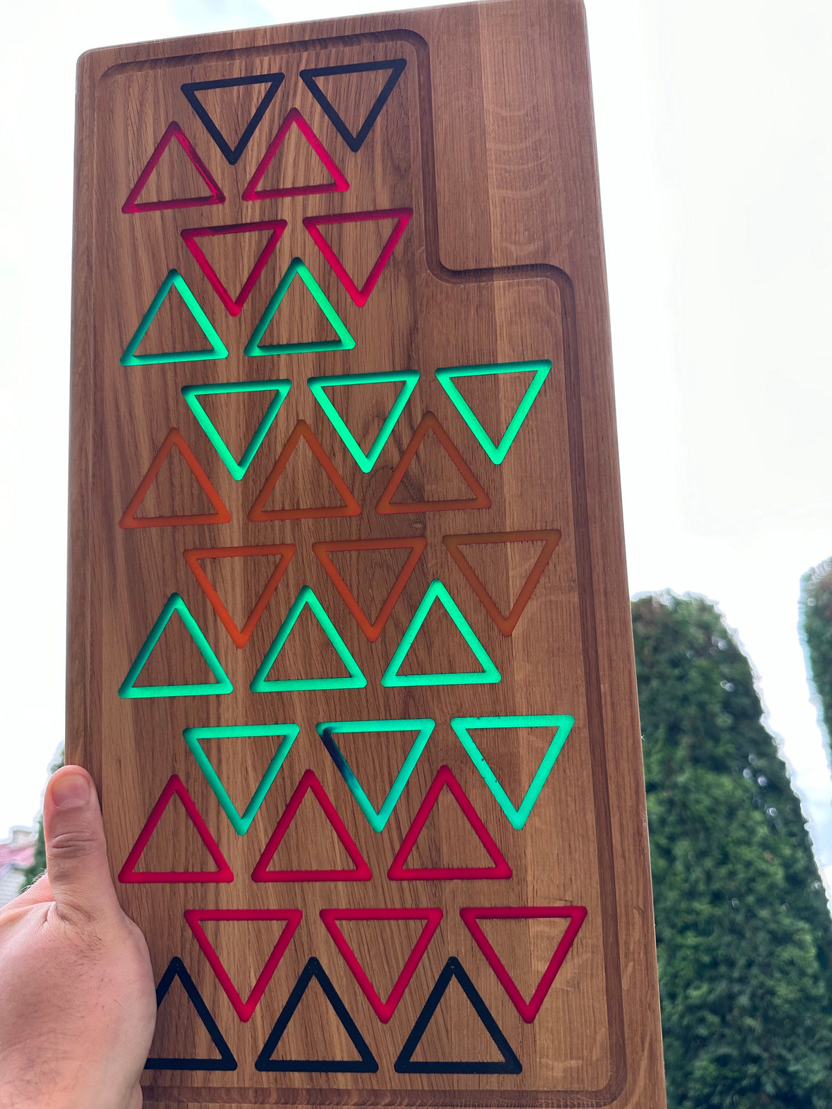 Handcrafted Split Oak Cutting Board - Unique & Stunning Design! Epoxy Resin Board, Handcrafted River Board, Gift Board, Best for birthday