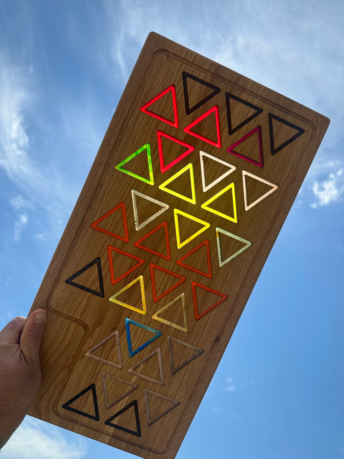Handcrafted Split Oak Cutting Board - Unique & Stunning Design! Epoxy Resin Board, Handcrafted River Board, Gift Board, Best for birthday