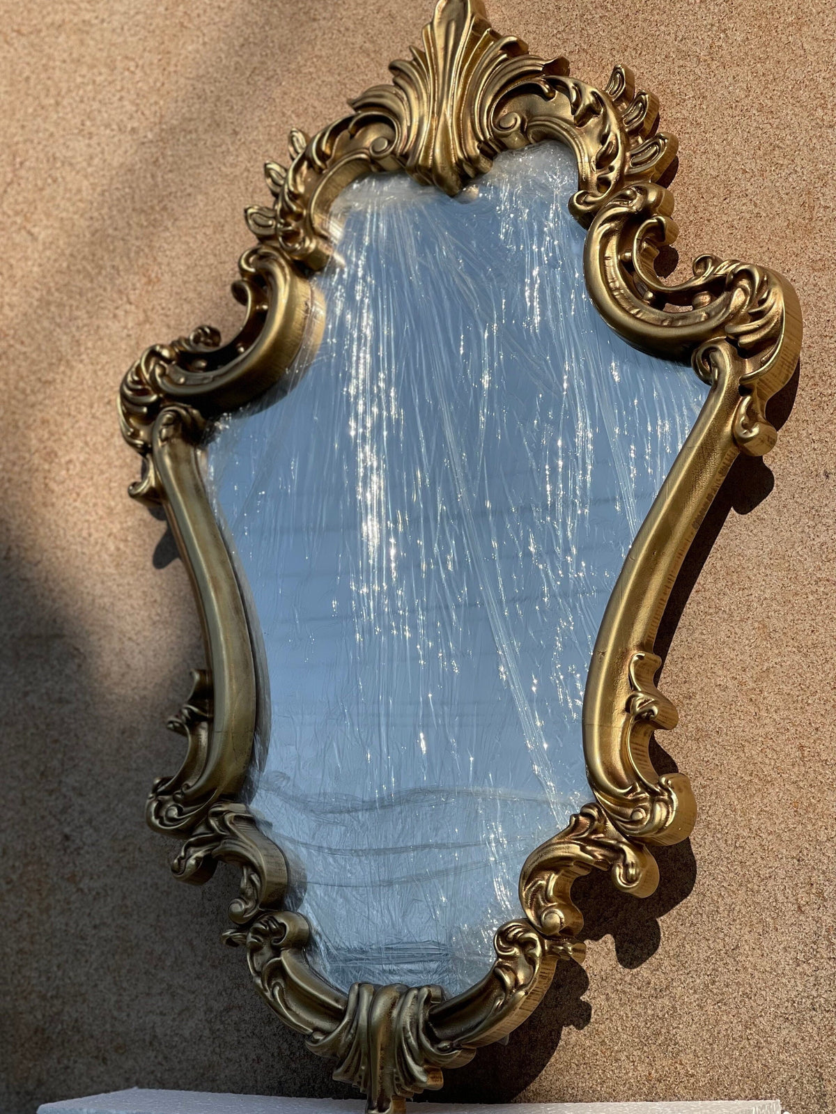 Timeless Elegance: Classic Ornate Gold Vine Wall Mirror – Large Antique Gold Mirror for Home Decor Mirror Wall Art, Wood Interior Gift