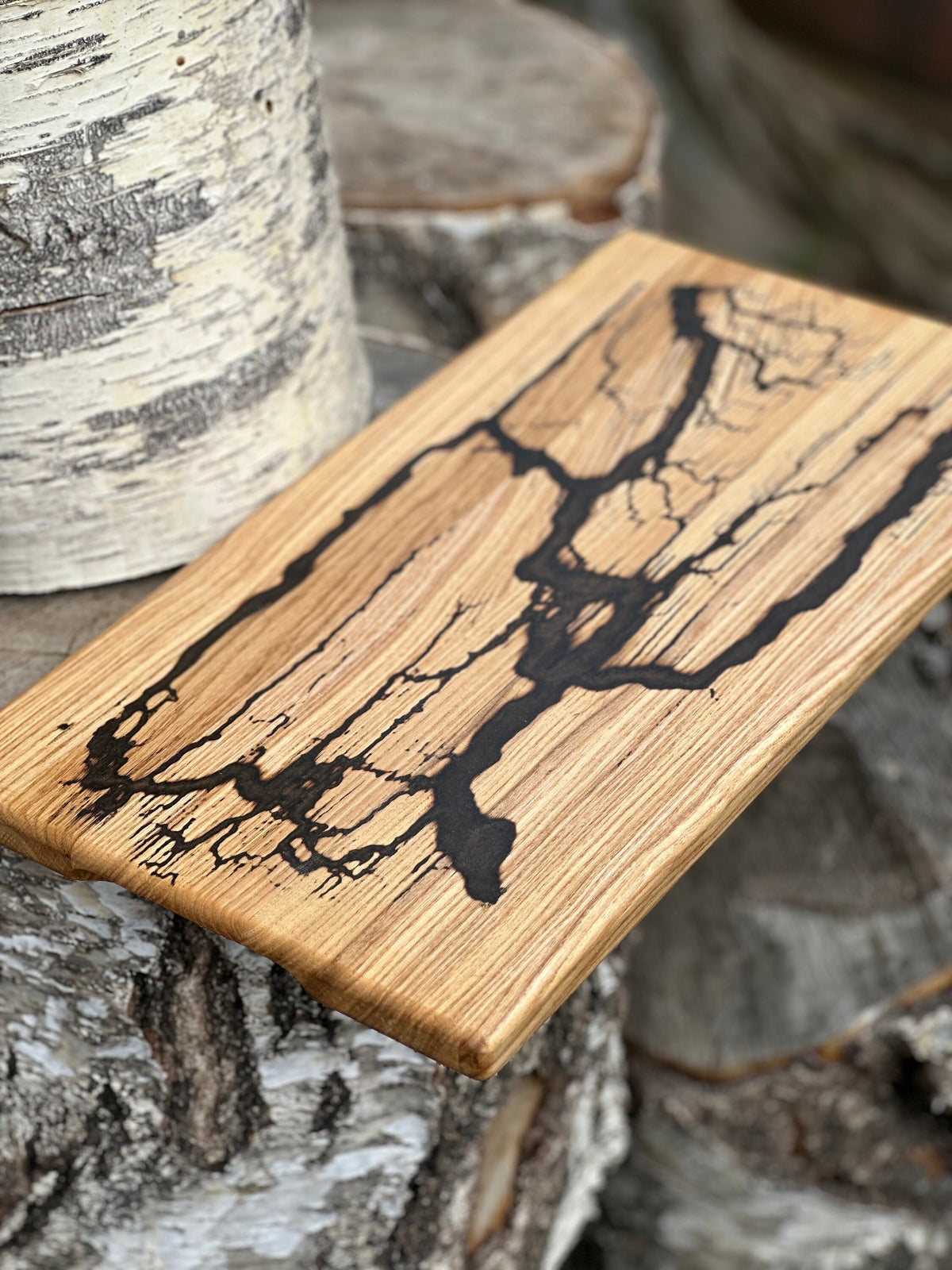 Handcrafted Oak Cutting Board - Unique & Food Safe! Epoxy Resin Board, Handcrafted River Board, Gift Board, Best Gift for wife or friends