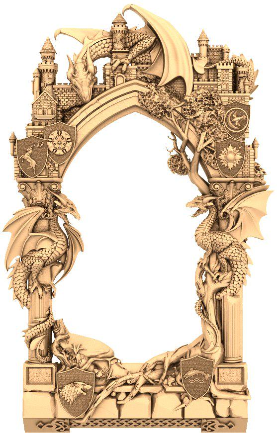 Wooden Frame, frame - Unfinished Wood Shape 60x38cm