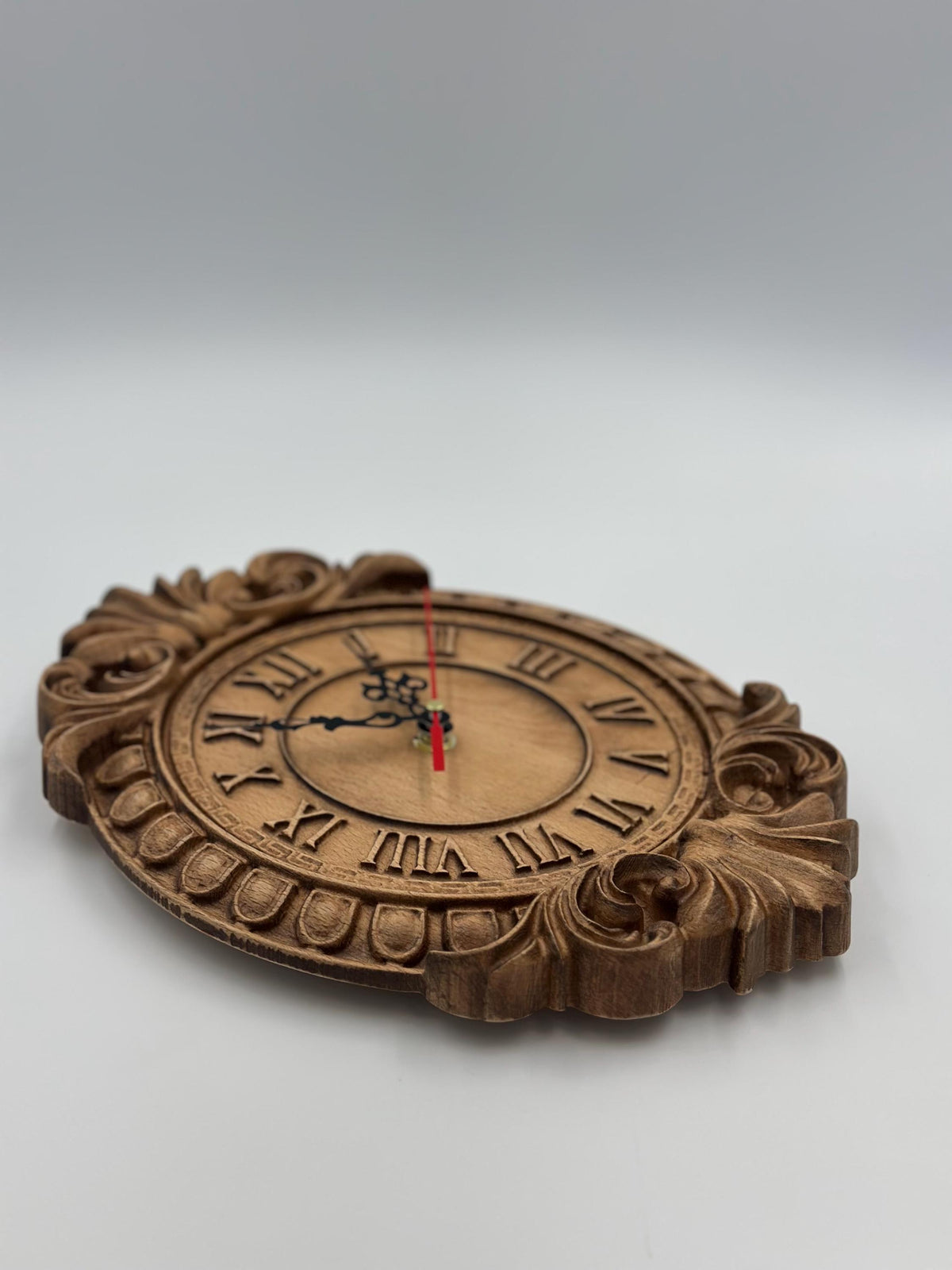 Decorative Wall Clock, Stonebriar Old Fashioned 14 Inch Wood Wall Clock, Rustic Wall Decor for the Living Room, Kitchen, Bedroom and Patio
