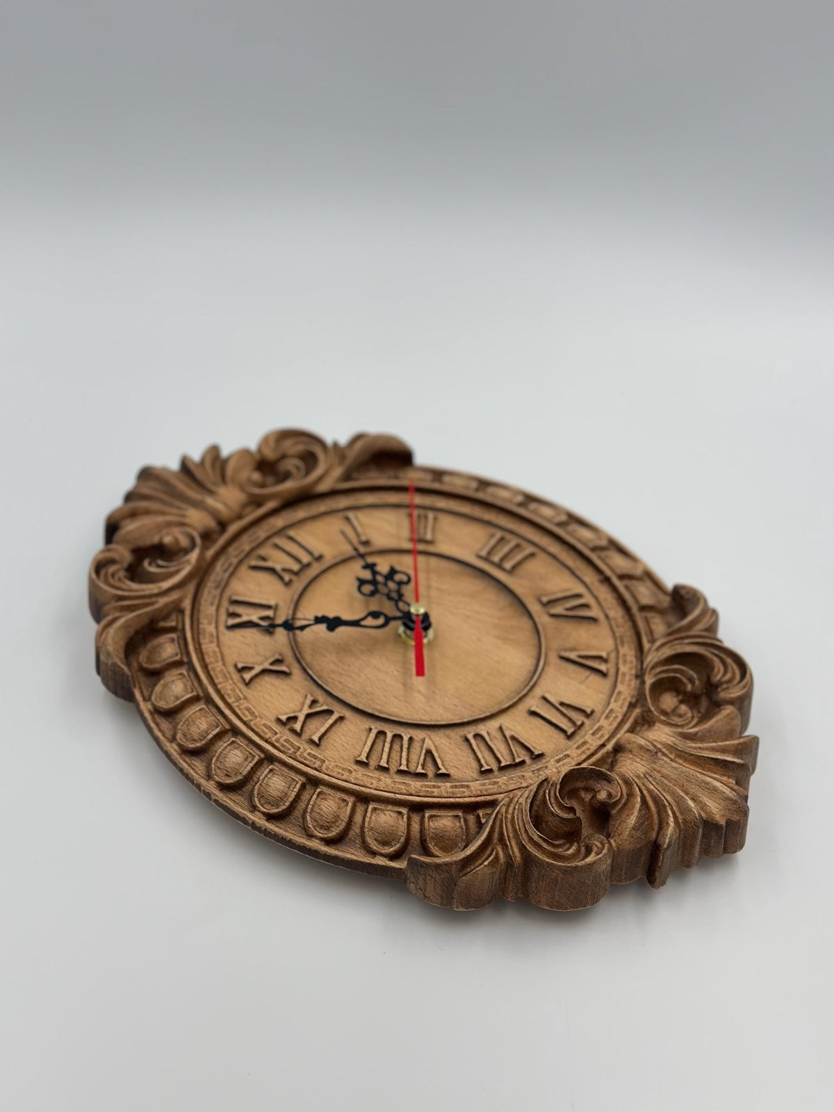 Decorative Wall Clock, Stonebriar Old Fashioned 14 Inch Wood Wall Clock, Rustic Wall Decor for the Living Room, Kitchen, Bedroom and Patio