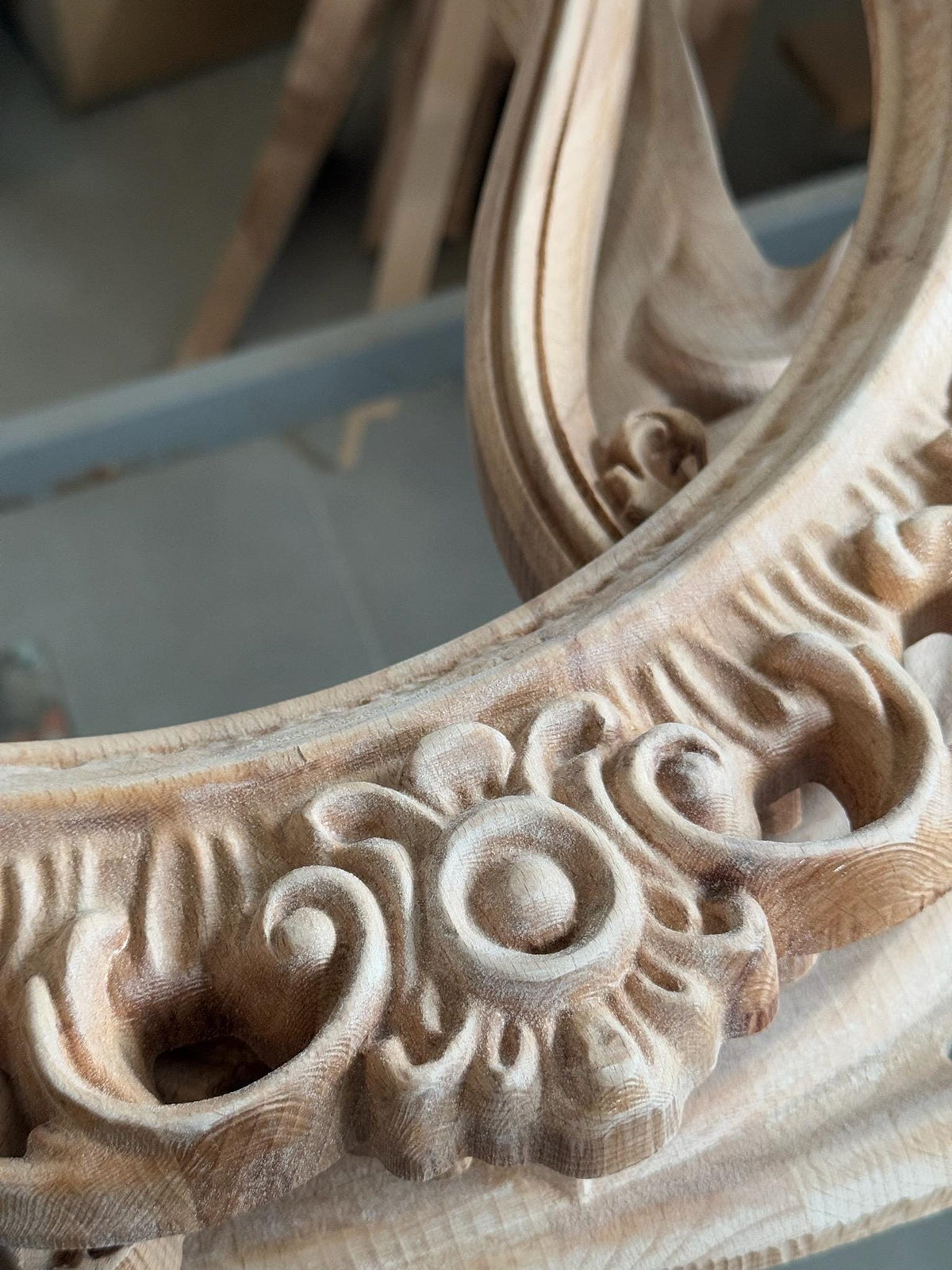 Artisanal Elegance: Unfinished Wooden Frame for Mirrors and Wall Decor - Crafted with Care and Creativit, Crafting Joy Wooden Picture Mirror