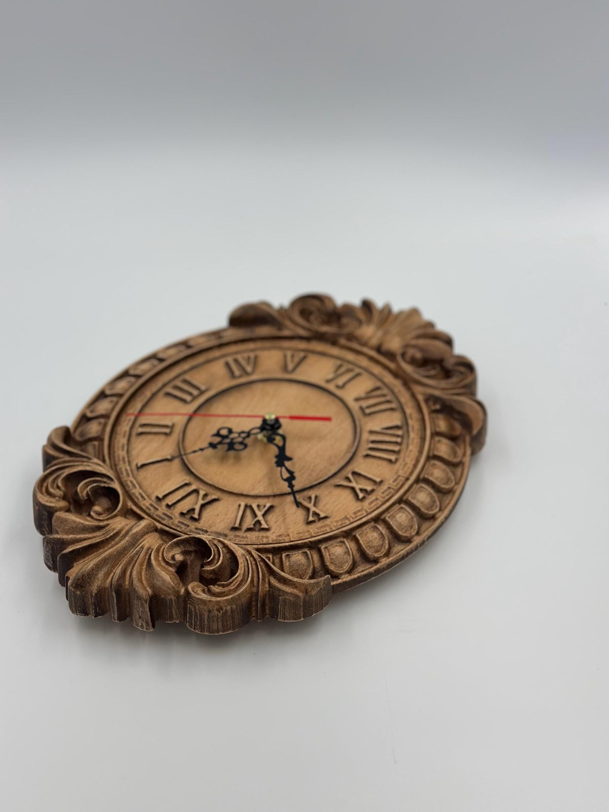 Decorative Wall Clock, Stonebriar Old Fashioned 14 Inch Wood Wall Clock, Rustic Wall Decor for the Living Room, Kitchen, Bedroom and Patio