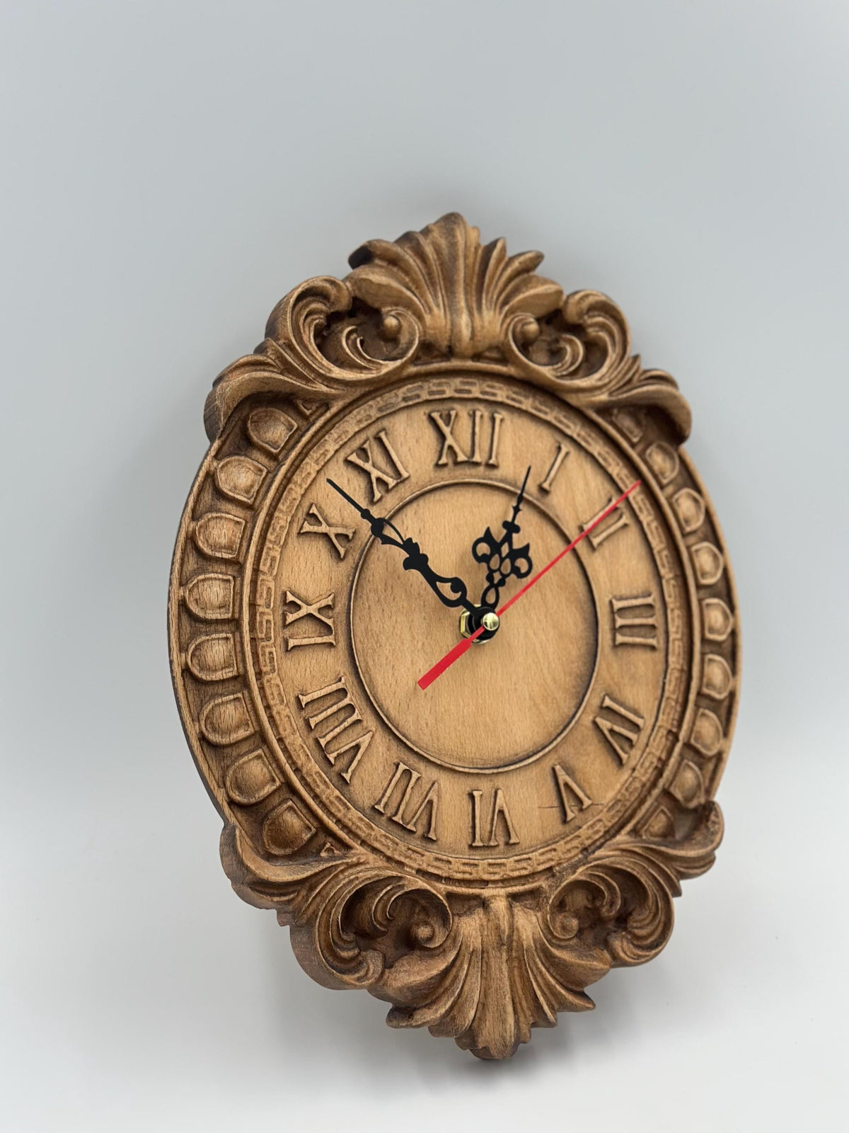 Decorative Wall Clock, Stonebriar Old Fashioned 14 Inch Wood Wall Clock, Rustic Wall Decor for the Living Room, Kitchen, Bedroom and Patio