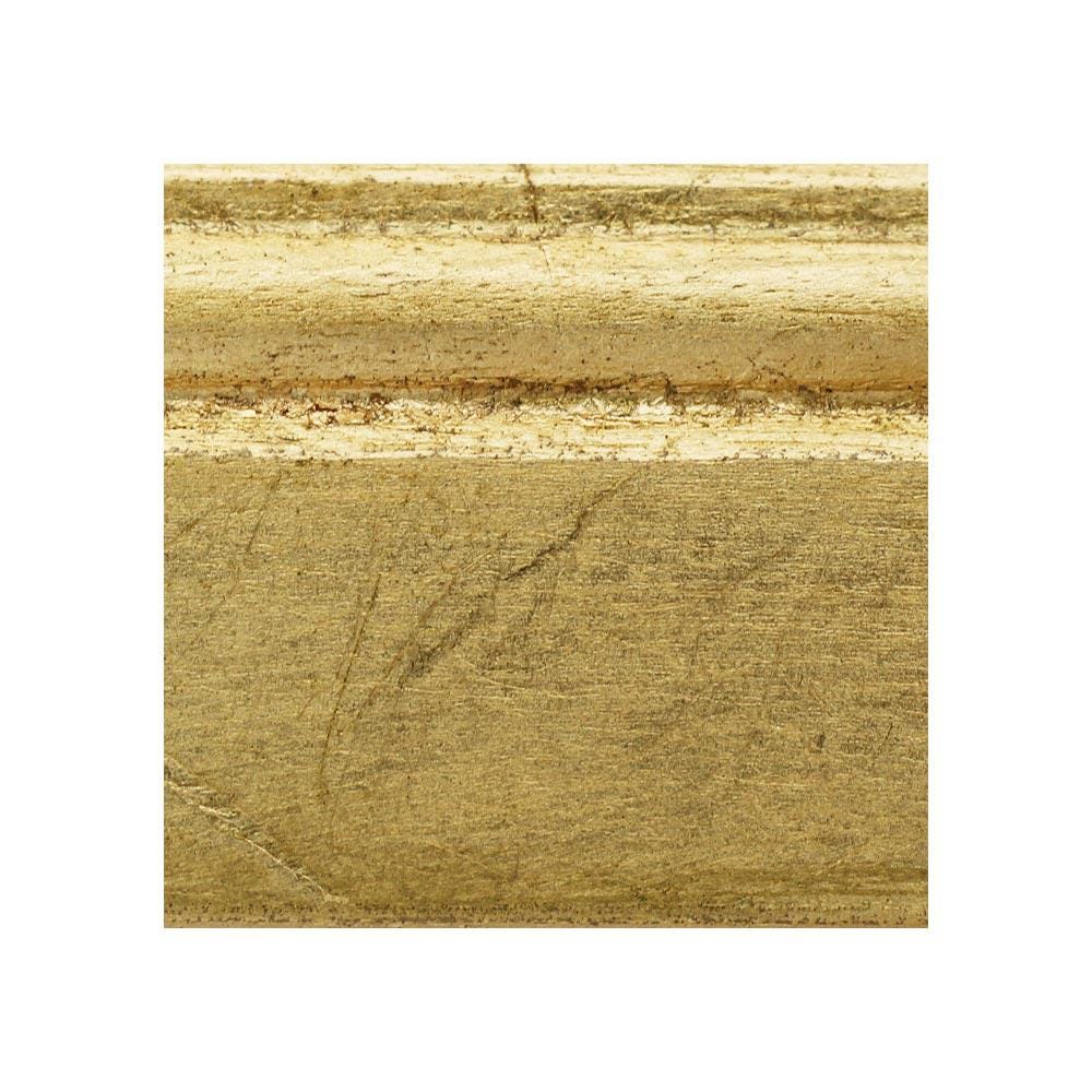 Antique Gold Leaf Luxury Decorative Wall Mirror, Vintage Hanging Mirrors for Bedroom Living-Room, Classic Rectangular Mirror Gold Leaf Frame