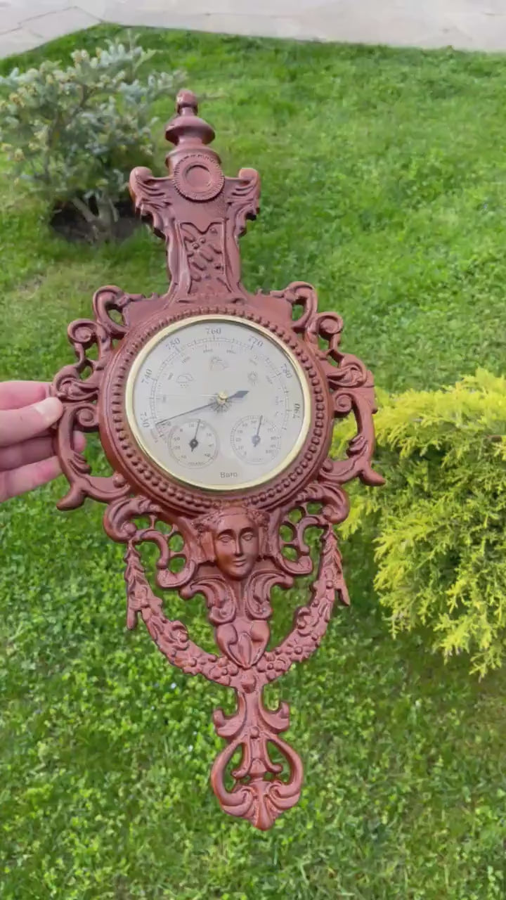 Vintage Weather Instrument Barometer - Accurate and Stylish Home Decor